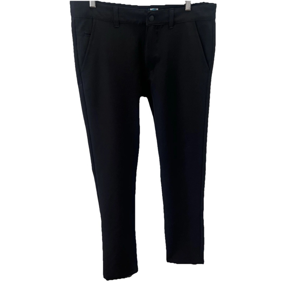 MISTER TECH-WEAR SLIM FIT BLACK STRETCH PERFORMANCE PANTS GOLF MENS SIZE 34x32